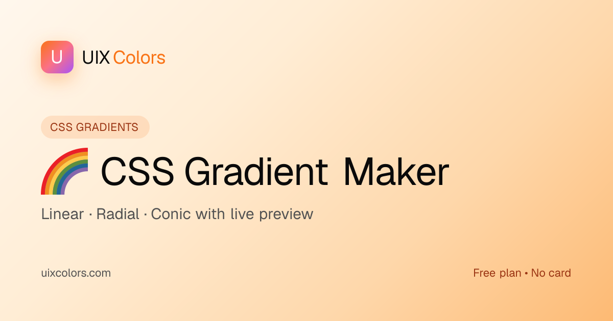 CSS Gradient Maker – Linear, Radial & Conic CSS Gradients